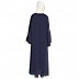 Front open Kaftan abaya with handwork-Navy Blue